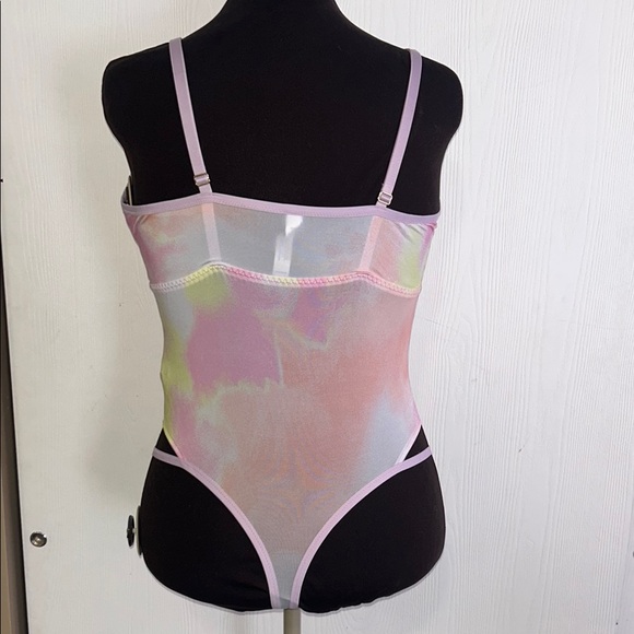 CACIQUE Pastel Tie-Dye Strappy Bodysuit - Picture 4 of 7